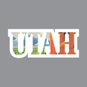 Utah Letters Sticker